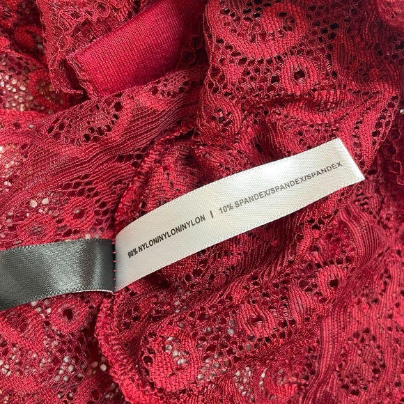 Oh La La Cheri Rhubarb Soft Lace Collared Teddy Keyhole Small/Medium New NWT - Picture 9 of 10